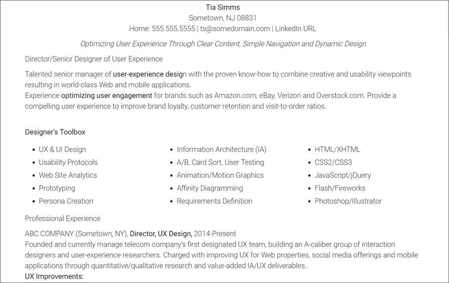 Experienced-ux-resume