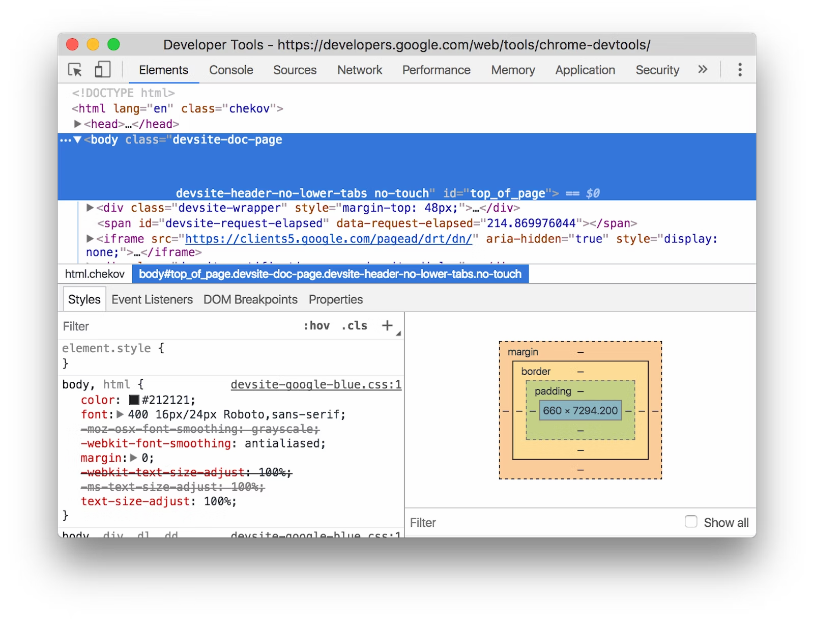 Debugging using Chrome DevTools